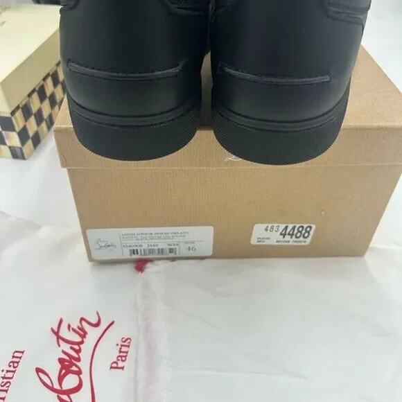 Men's Christian Louboutin, Louis Jr Orlato flat spikes size 46 made in Italy - Picture 6 of 7